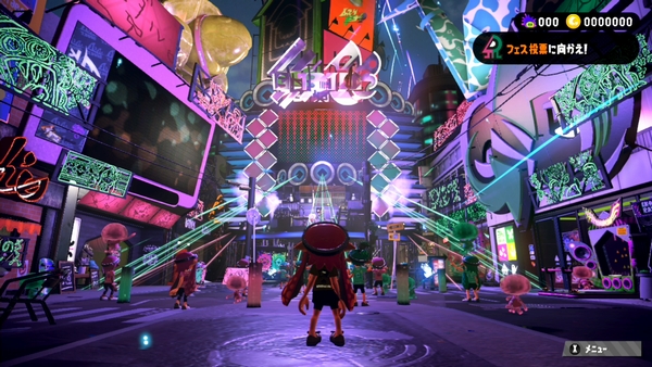 スプラトゥーン2の前夜祭フェス投票へ向かう